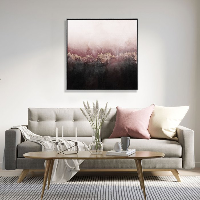 Contemporary living room wall decor