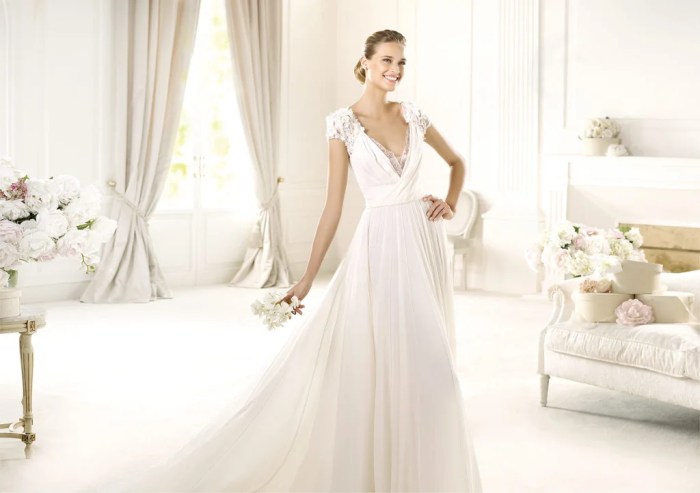 Simple wedding dress chiffon