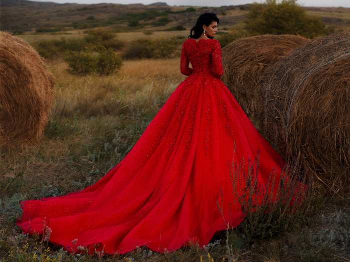 Red cocktail dress for wedding