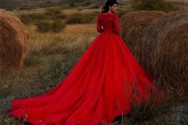 Red summer dress for wedding