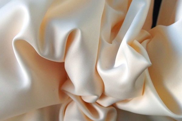 Satin skirt wedding dress