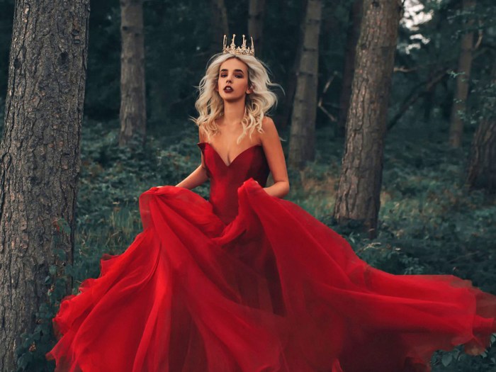 Red summer dress for wedding