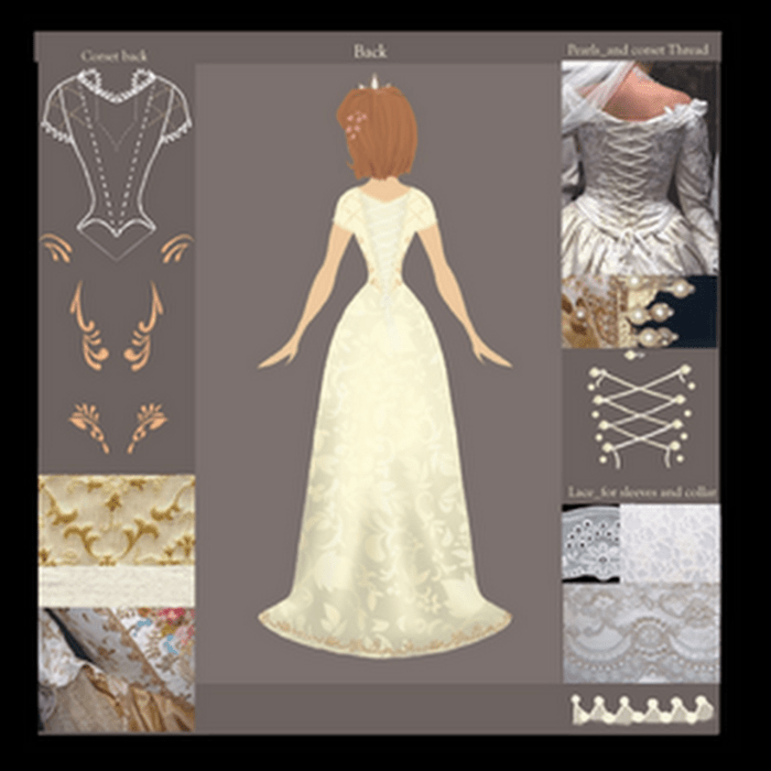 Rapunzel themed wedding dress