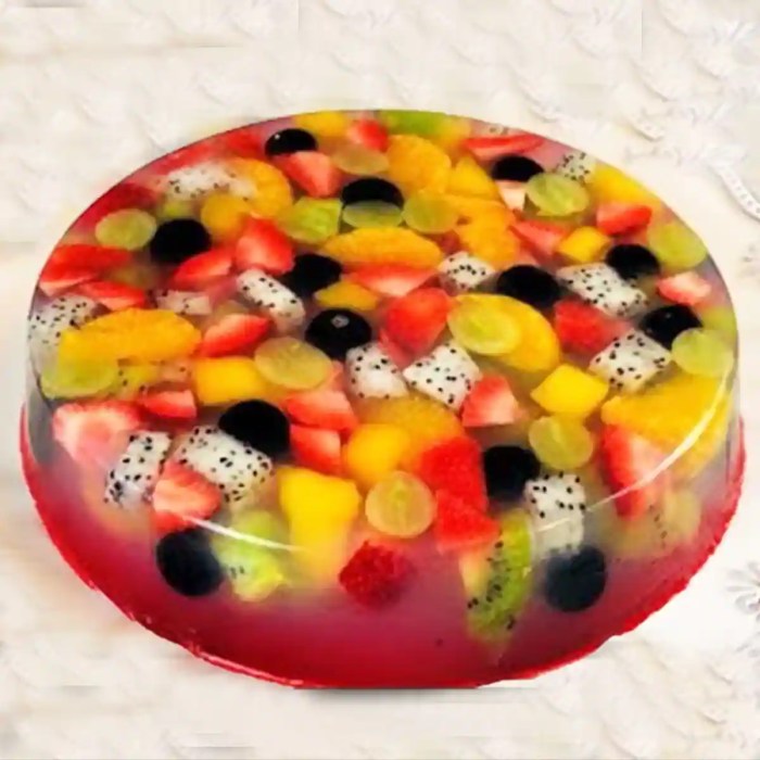 Jelly cake agar fruits