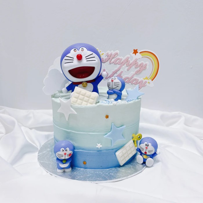 Resep membuat kue ulang tahun doraemon