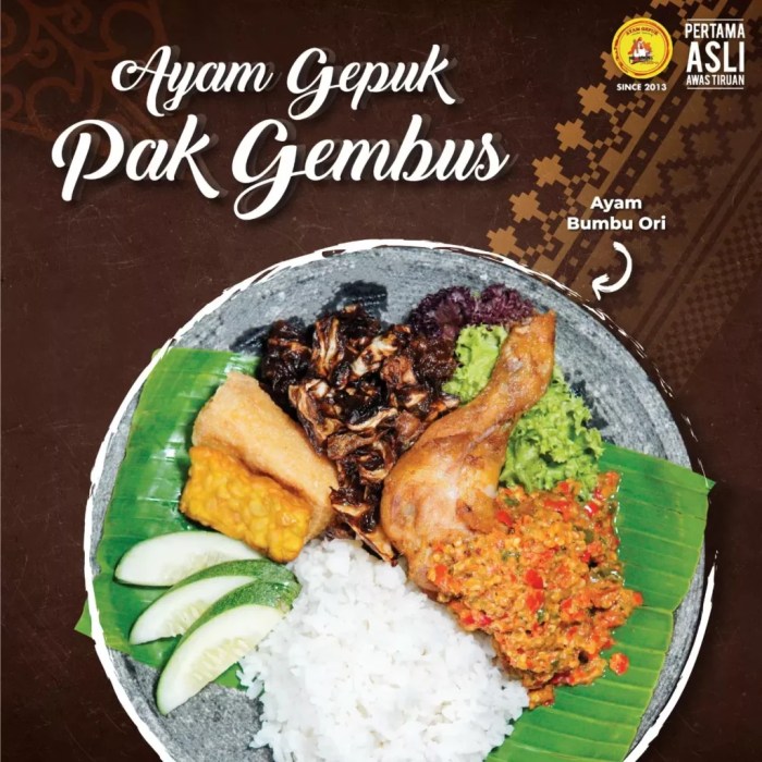 Resep ayam gepuk pak gembus