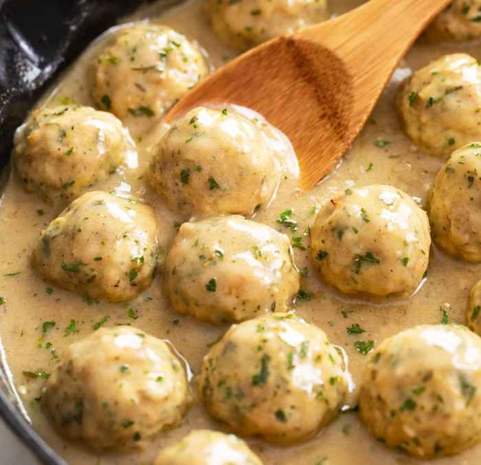 Meatballs coconut quite creamy prepare sauce bounds