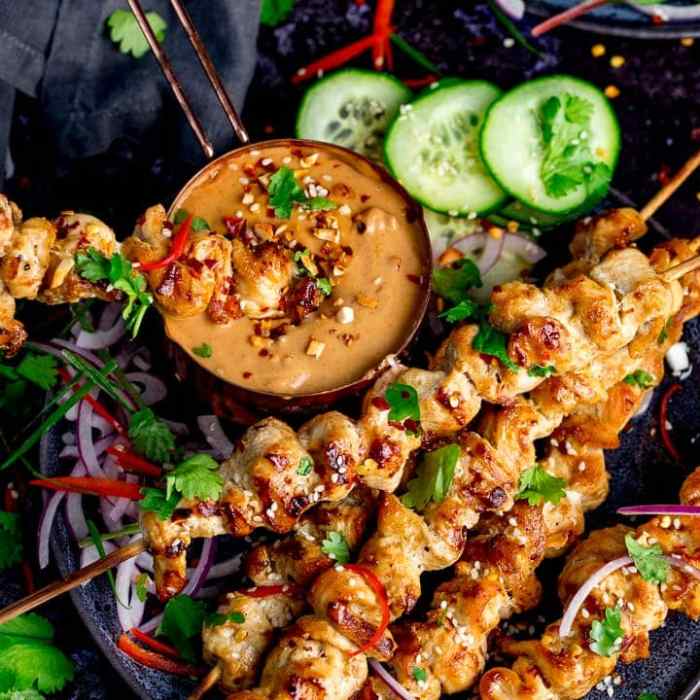 Chicken satay recipe sauce peanut spicy dipping like share