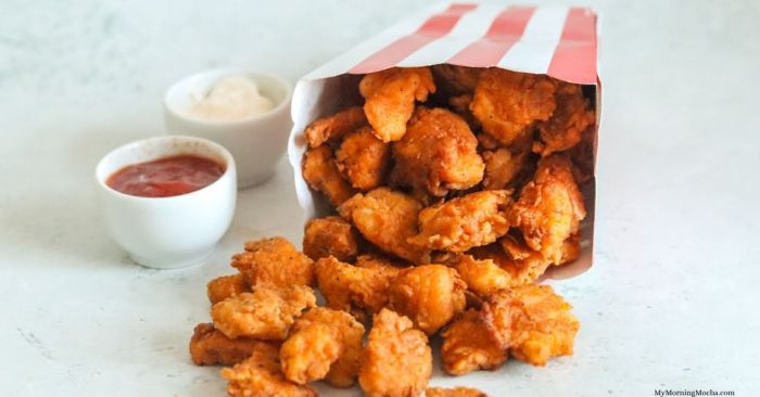 Popcorn chicken kfc spicy style recipe recipes pop corn make myfoodstory bites snack choose board 2k food