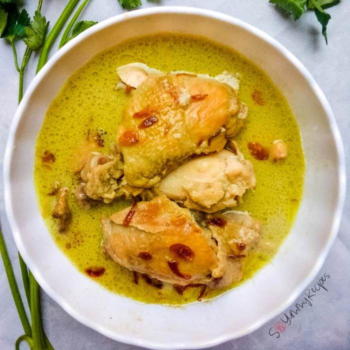 Opor chicken recipe cooking