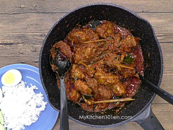 Resep rendang ayam bumbu instan