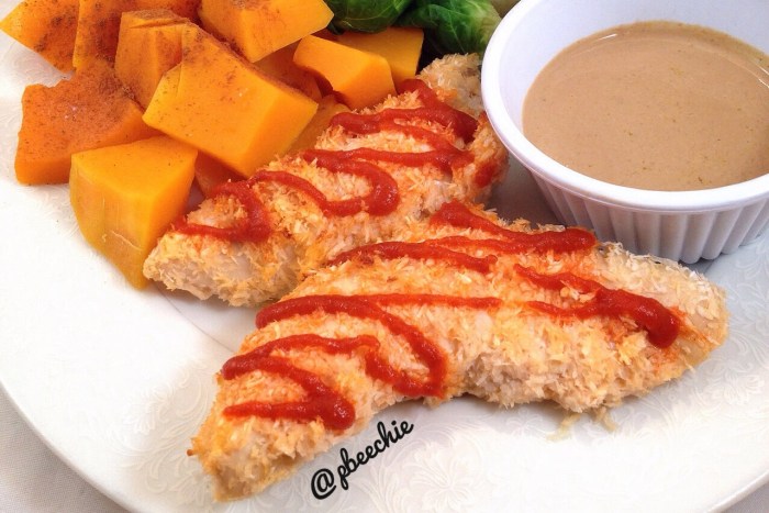 Coconut tenders sauce dipping peanut bliss nourish apricot