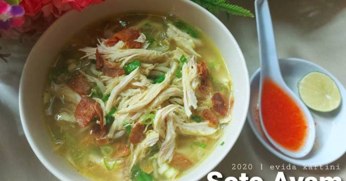 Resep soto ayam kuning tanpa santan