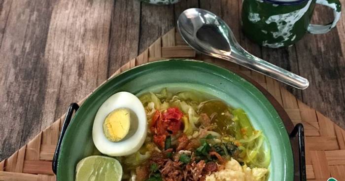 Resep soto ayam lamongan untuk 100 porsi