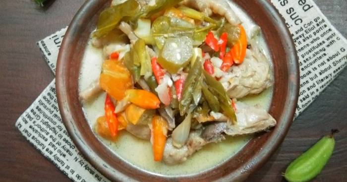 Resep garang asem ayam santan tanpa daun pisang