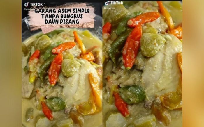 Resep garang asem ayam tanpa daun