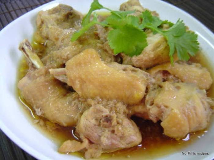 Resep ayam kukus jahe